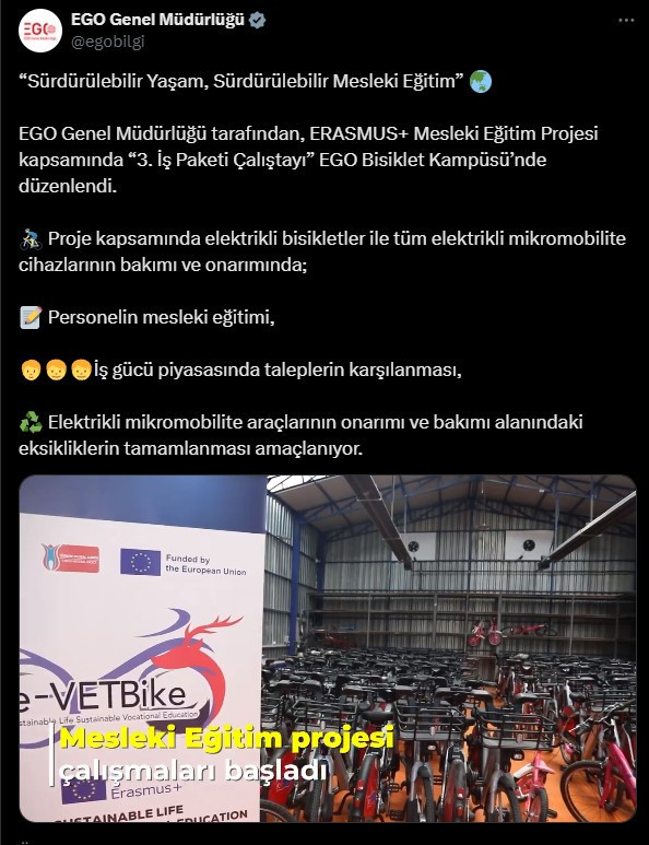 ABB EGO yeni bir mesleki eğitim projesini hayata geçirdi