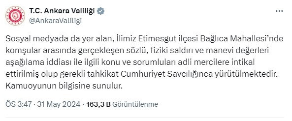 Ankara Etimesgut'taki iki kadının kavgası ile ilgili soruşturma başlatıldı