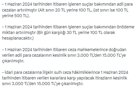 Bakan Tunç açıkladı! Adli para cezalarında üst sınır yükseldi - Resim : 2