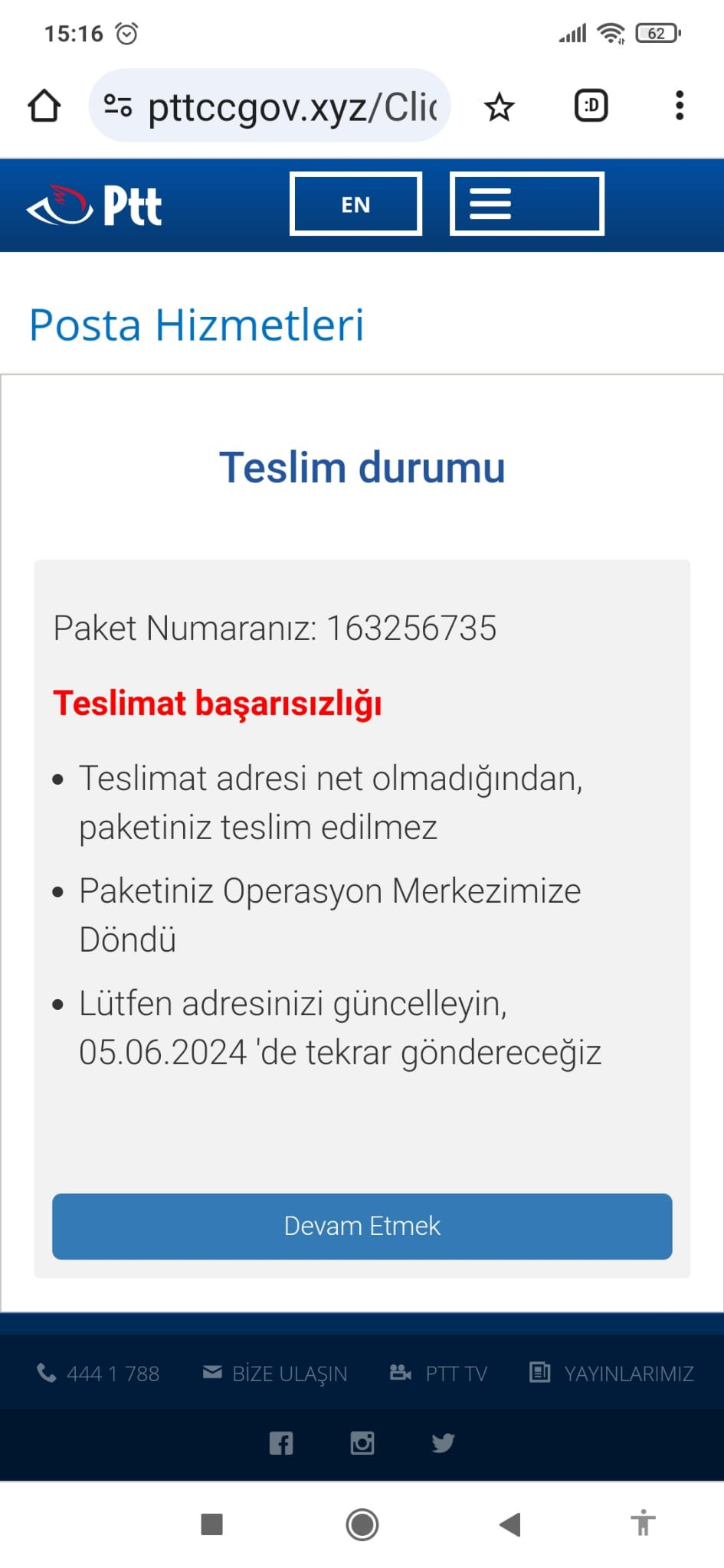 Kargo dolandırıcılığına dikkat! Bu numarayla gönderilen mesajlar kredi kartı bilgilerinizi çalıyor!