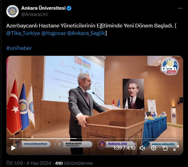 Ankara Üniversitesi, Azerbaycanlı hastane yöneticilerine eğitim programı düzenliyor