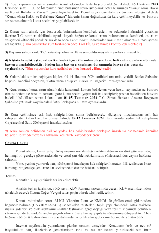 Ankara Beypazarı TOKİ konut projesi başvuruları başladı - Resim : 3