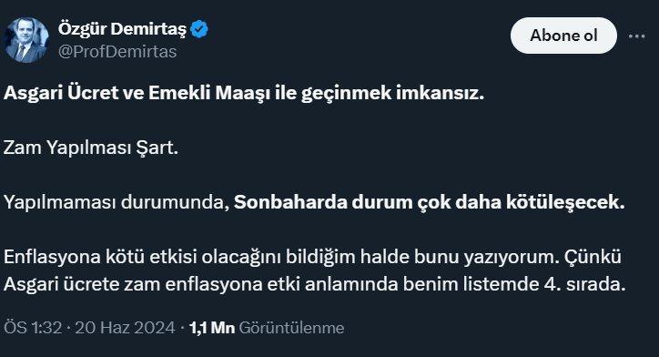 Ekonomi uzmanı Özgür Demirtaş sonbaharı işaret etti! Durum daha da kötü olacak