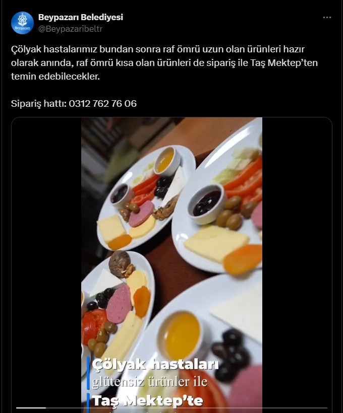 Beypazarı Belediyesi çölyak hastalarına Taş Mektep ile destek oluyor