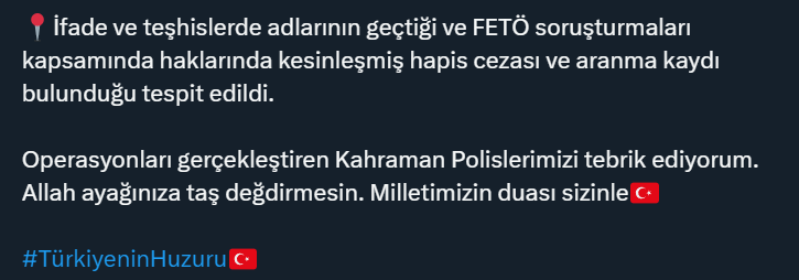 Bakan Yerlikaya Ankara dahil 16 ilde düzenlenen FETÖ operasyonlarının bilançosunu açıkladı - Resim : 2