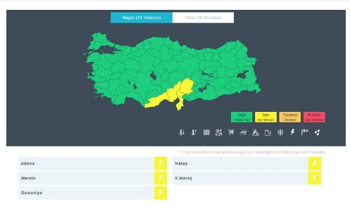 MGM 5 ilde sarı kodlu uyarı verdi 81 ilde hava durumu raporu yenilendi