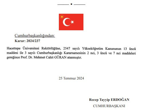 Hacettepe Üniversitesi Rektörlüğüne atanan Mehmet Cahit Güran kimdir? - Resim : 2