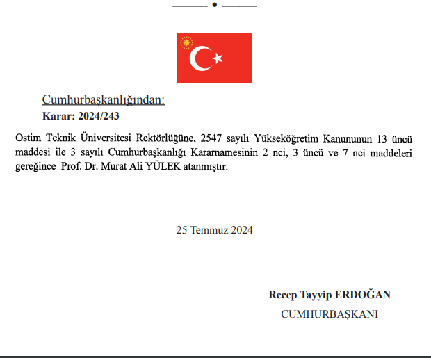 Resmi Gazete'de yayınlandı! Ankara'nın 2 üniversitesinin rektörü değişti! - Resim : 2