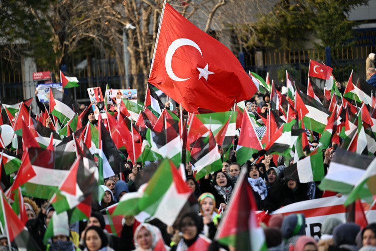 Ankara Polatlı'da Gazze'ye destek yürüyüşü düzenlendi