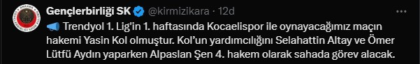 Ankaragücü, Gençlerbirliği ve Keçiörengücü'nün ligdeki ilk maçlarını yönetecek hakemler açıklandı - Resim : 2