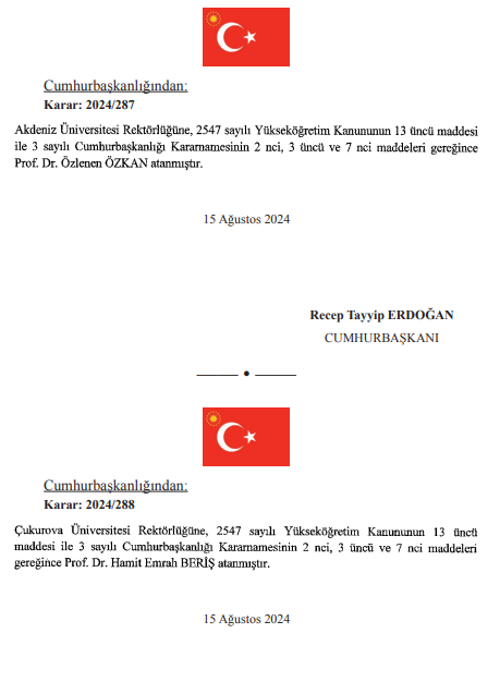 Emniyet Genel Müdürü, Jandarma Genel Komutanı ve rektör atama kararları Resmi Gazete'de yayınlandı - Resim : 5