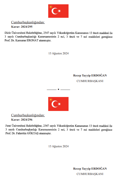 Emniyet Genel Müdürü, Jandarma Genel Komutanı ve rektör atama kararları Resmi Gazete'de yayınlandı - Resim : 9