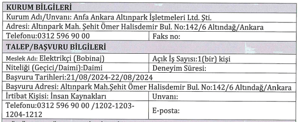 Ankara’da kamu işçisi alımı başladı! Başvurular yarın sona erecek