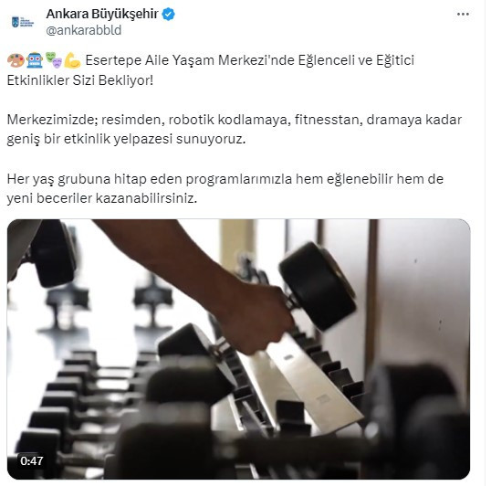 ABB Esertepe Aile Yaşam Merkezi'nde etkinliklerine devam ediyor