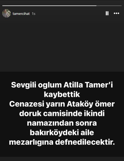 Cihat Tamer oğlu Atilla Tamer hayatını kaybetti!