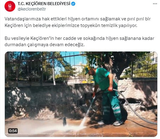 Keçiören Belediyesi'nden topyekün temizlik harekatı!