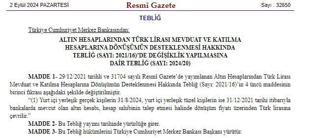 Döviz ve altın dönüşümlü Kur Korumalı Mevduat'ta tarih uzatıldı - Resim : 2