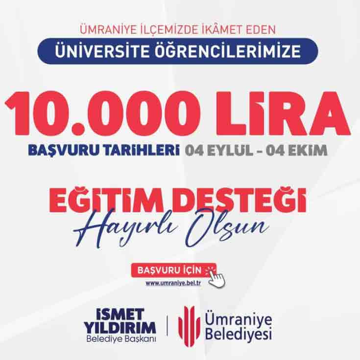 Ümraniye Belediyesi burs başvurusu! Üniversite bursu verilecek mi, kaç TL?