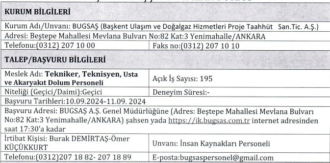 ABB BUGSAŞ 195 işçi alımı yapacak! Başvurular yarın sona eriyor