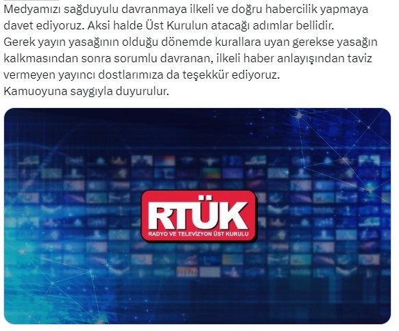 RTÜK Başkanı Şahin yayın yasağı kararını delen medya kuruluşlarına seslendi - Resim : 2