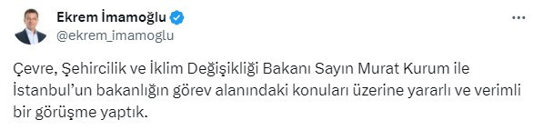 Ankara'da kritik görüşme: Bakan Kurum, İBB Başkanı İmamoğlu’nu kabul etti - Resim : 2