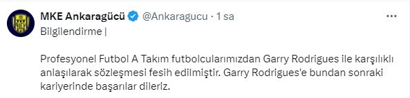 Sivasspor MKE Ankaragücü'nden ayrılan Garry Rodrigues’i renklerine bağladı