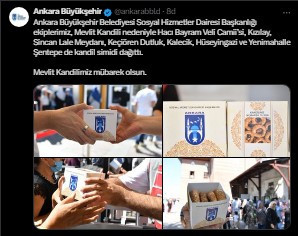 Ankara Büyükşehir Belediyesi kandil simidi dağıttı