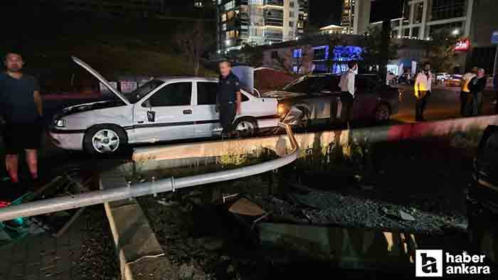 Ankara'da feci trafik kazası! 5 araç birbirine girdi, 2 kişi yaralandı! - Resim : 2