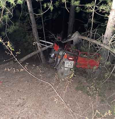 Çorum'da motosiklet ile dereye yuvarlanan baba ile oğlunu AFAD kurtardı