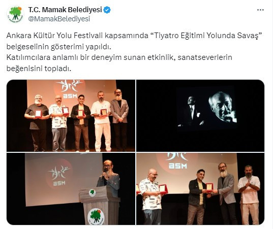 Ankara'da Tiyatro Eğitimi Yolunda Savaş belgesi izleyenlerden tam not aldı!