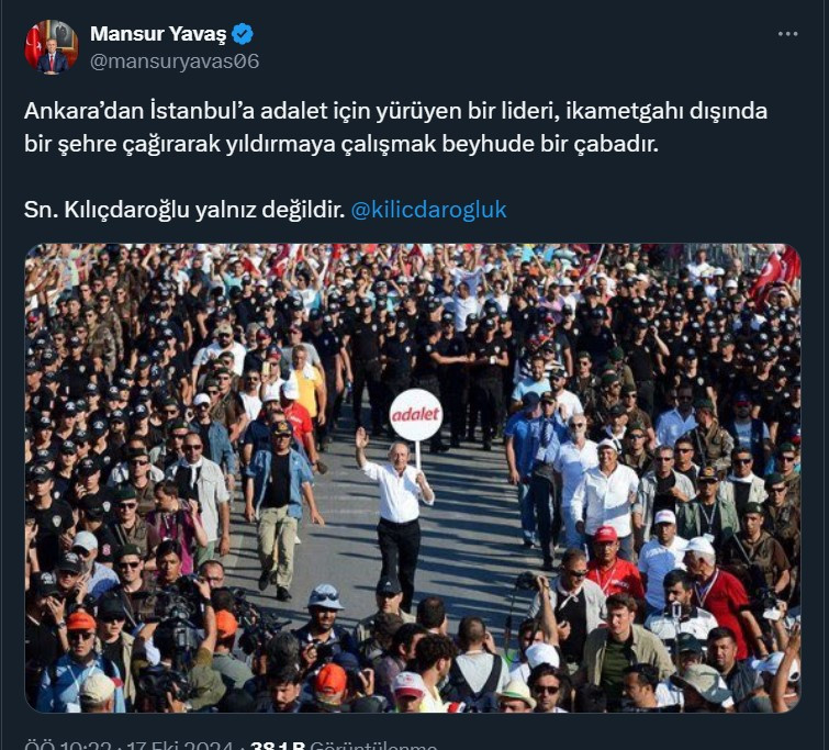 Mansur Yavaş'tan Kemal Kılıçdaroğlu Açıklaması! Yalnız Değildir