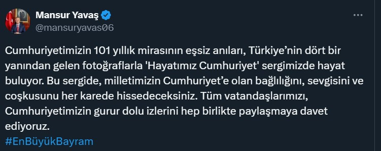 ABB'nin Hayatımız Cumhuriyet Sergisi Kızılay'da görücüye çıkıyor