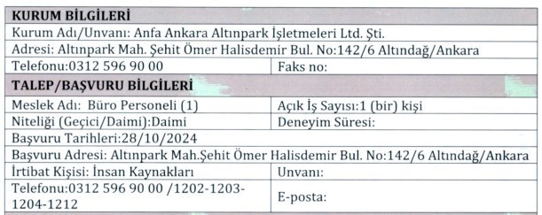 Ankara’da kamu kurumu büro memuru alımı yapıyor: Başvurular bugün son