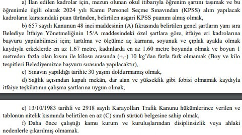 ABB 300 itfaiye eri alım başvuruları ne zaman başlıyor: Şartlar neler?