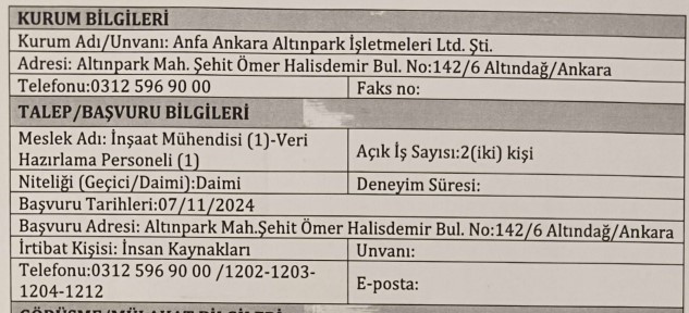 Ankara'da KPSS'siz kamu işçisi alımı yapılacak: Başvurular bugün alınacak