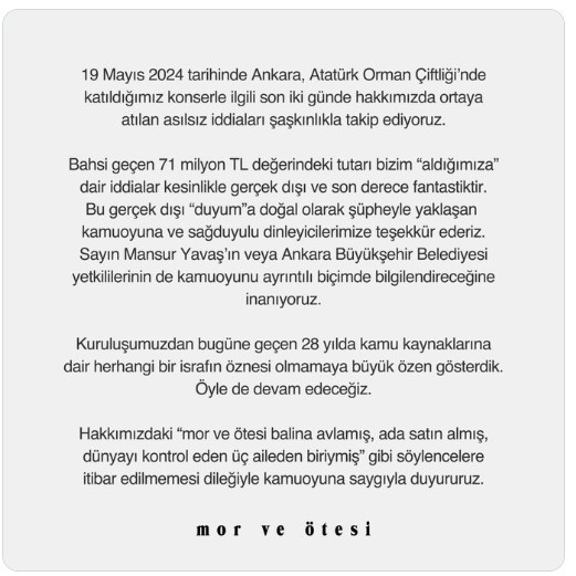 ABB, 19 Mayıs Mor ve Ötesi konserine yönelik iddialara yanıt verdi - Resim : 2