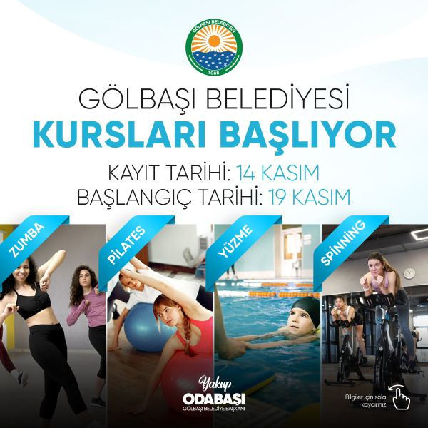 Gölbaşı Belediyesi 4 farklı spor kursu için kayıt almaya başladı