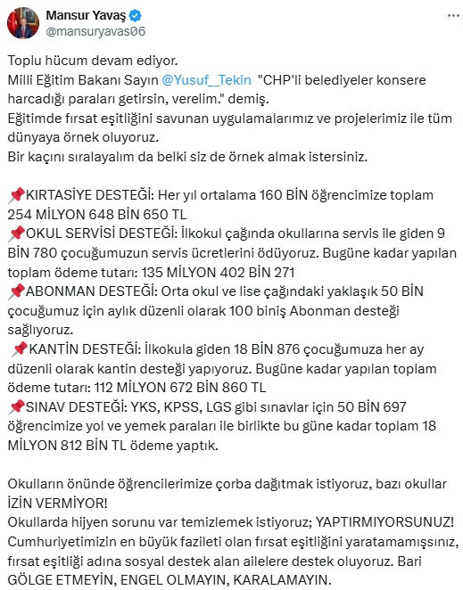 Mansur Yavaş duyurdu: ABB'den öğrencilere ulaşım desteği!