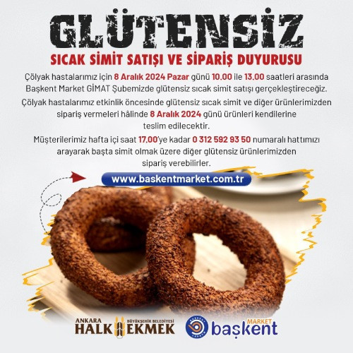 ABB glutensiz simit satacak: Sipariş verme süreci başladı