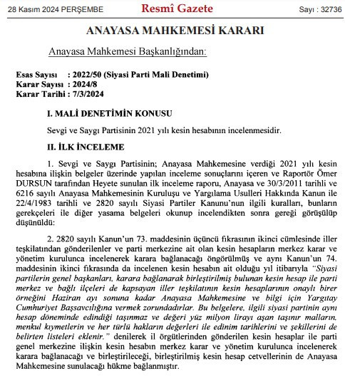 5 siyasi parti hakkında Ankara Cumhuriyet Başsavcılığına suç duyurusu