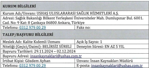 Başvurular mail üzerinden: Başkentte sağlık hizmeti şirketine personel alımı başladı