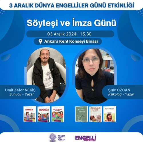 Ankara Kent Konseyi Engelliler Gününde söyleşi düzenleyecek