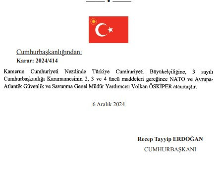 Resmi Gazetede yayınlandı: Cumhurbaşkanı Erdoğan 5 ülkeye yeni büyükelçi atadı - Resim : 2