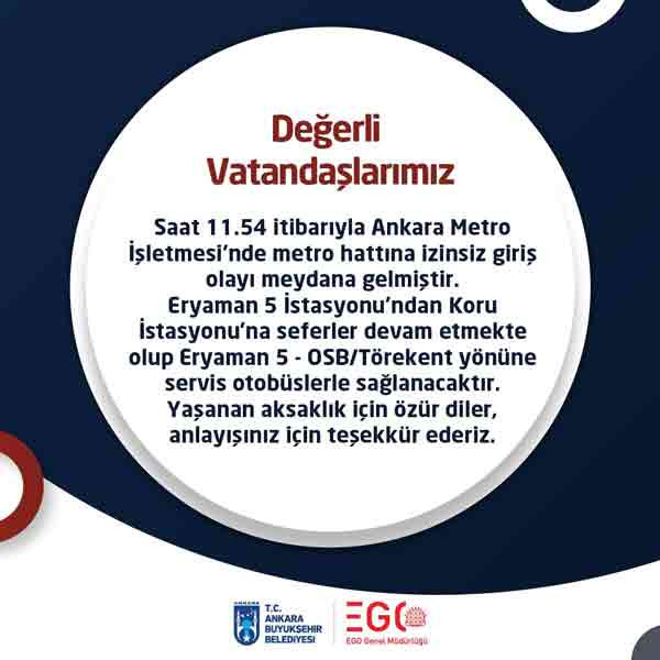 Ankara’da metro seferleri neden çalışmıyor, neden seferler durdu, intihar girişimi mi oldu?