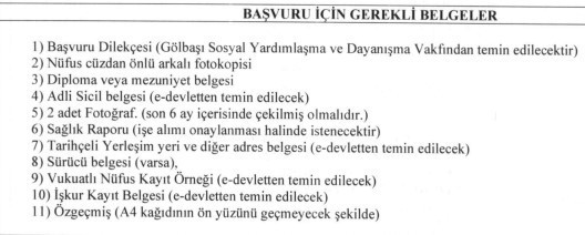 Gölbaşı SYD Vakfı temizlik işçisi alımına başladı - Resim : 2