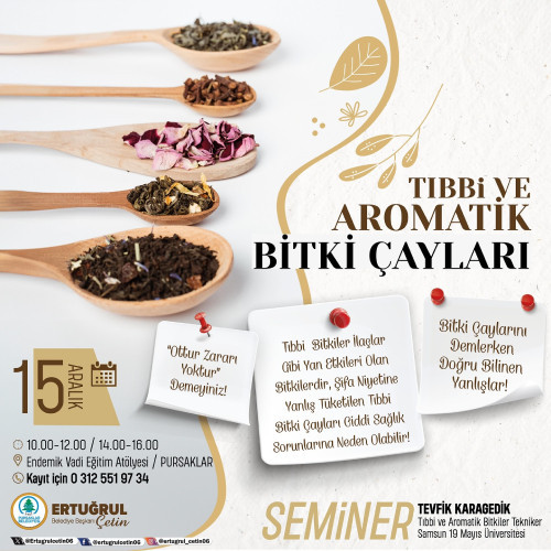 Pursaklar Belediyesi Endemik Vadi'de bitki çayları semineri düzenleyecek