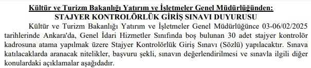 4 Bakanlık ve Yargıtay için personel alım ilanları yayımlandı! - Resim : 4