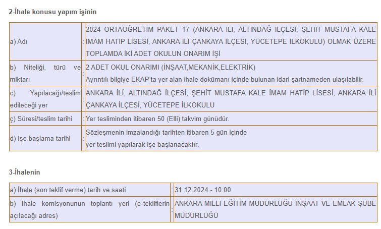 Ankara İl Milli Eğitim Müdürlüğü'nden Ankara'daki okullar için tadilat kararı! - Resim : 3