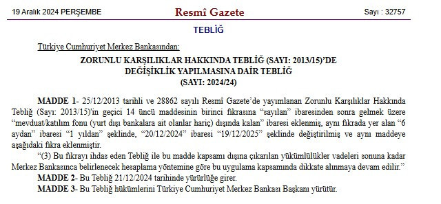 Para parayı çekecek! Bankada parası olanlara güzel haber bu sabah Resmi Gazete'de yayımlandı