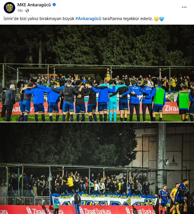 Ankaragücü'nün paylaşımları yeniden "Büyük Ankaragücü taraftarına!" döndü